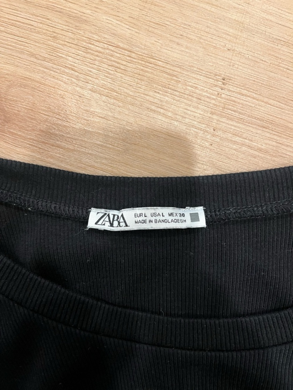 Zara Black Ribbed Tank Top - Picture 4 of 4